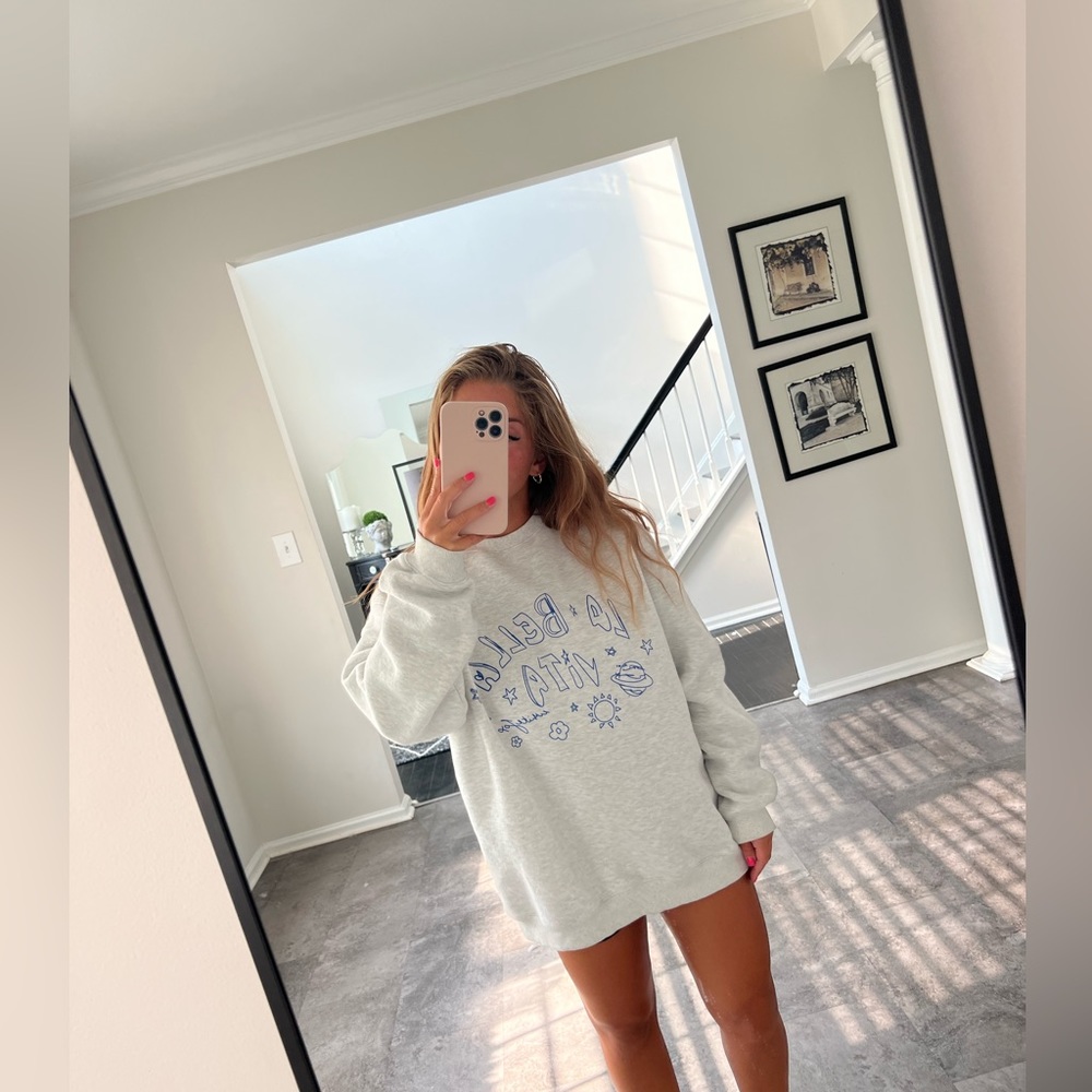 White Fox “La Bella Vita” Crewneck